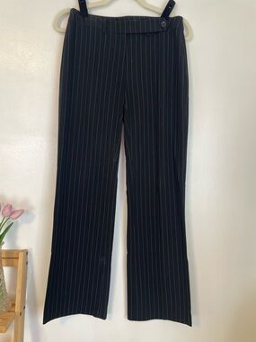 Yank American brand black pinstripe dress pants size 3/4